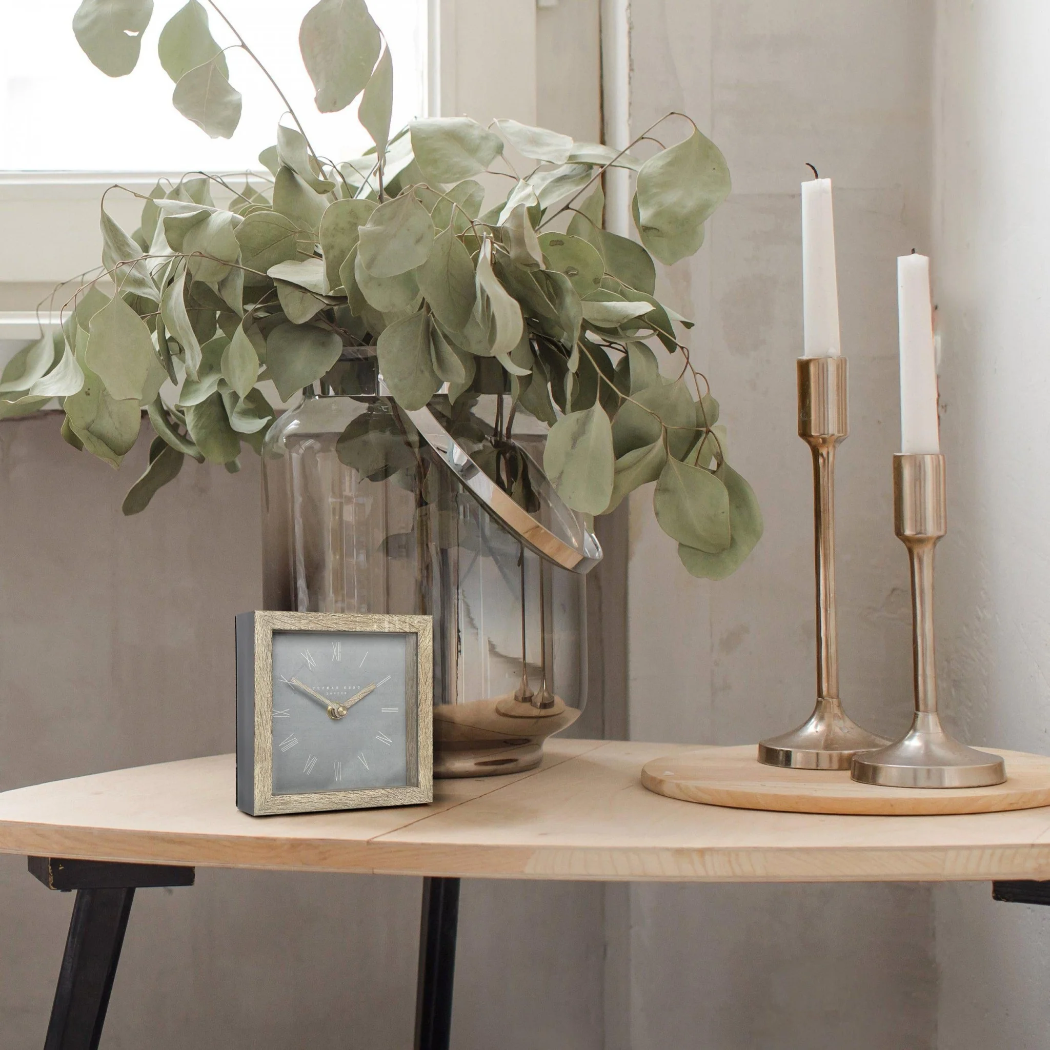 Thomas Kent 5" Nordic Mantel Clock Cement - Image 2