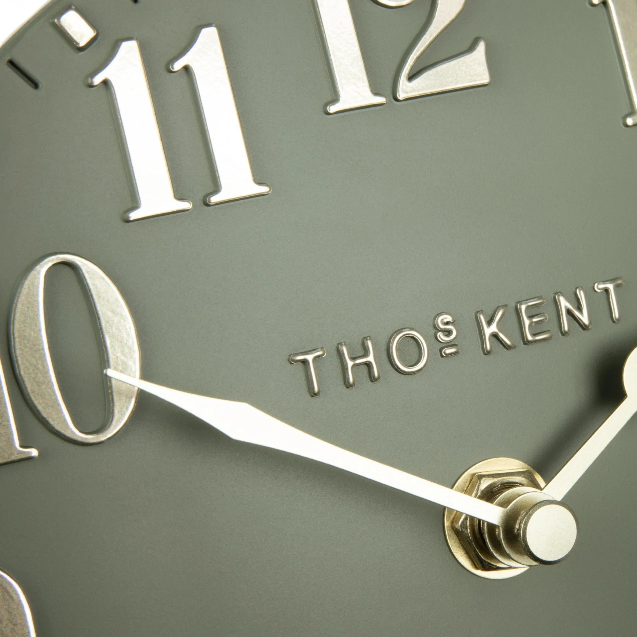 Thomas Kent 6" Arabic Mantel Clock Lichen Green - Image 2