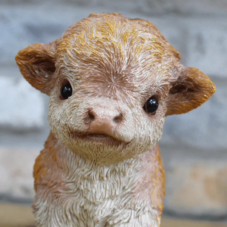 Tiny Baby Cow Ornament 12cm - Image 2