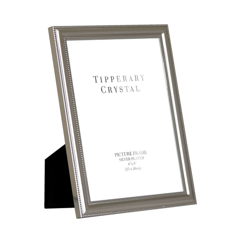 TIPPERARY CRYSTAL Beaded Edge Photo Frame 6" x 8"