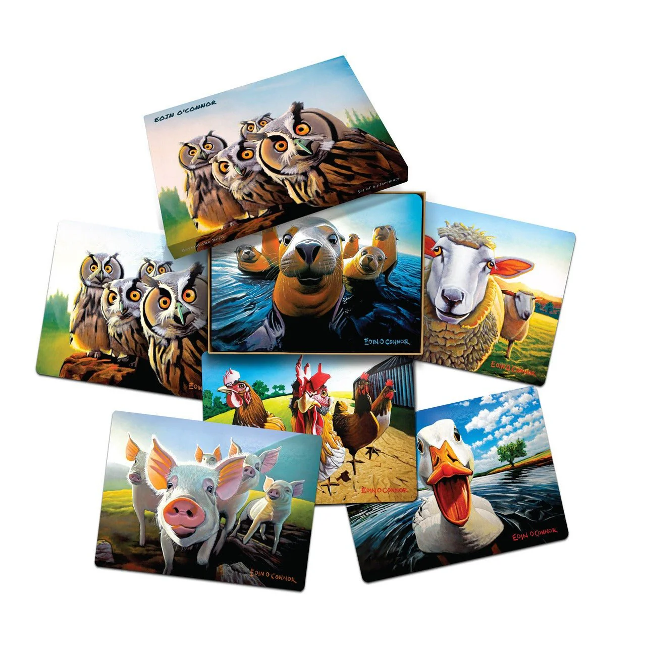 TIPPERARY CRYSTAL Beyond the Herd Set 6 Placemats