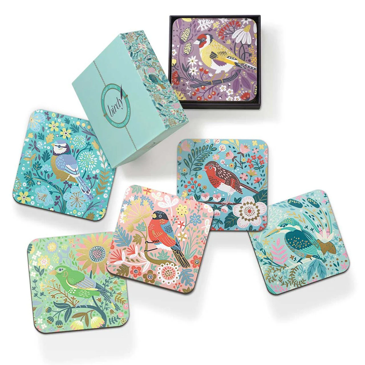 TIPPERARY CRYSTAL Birdy Set of 6 Coasters