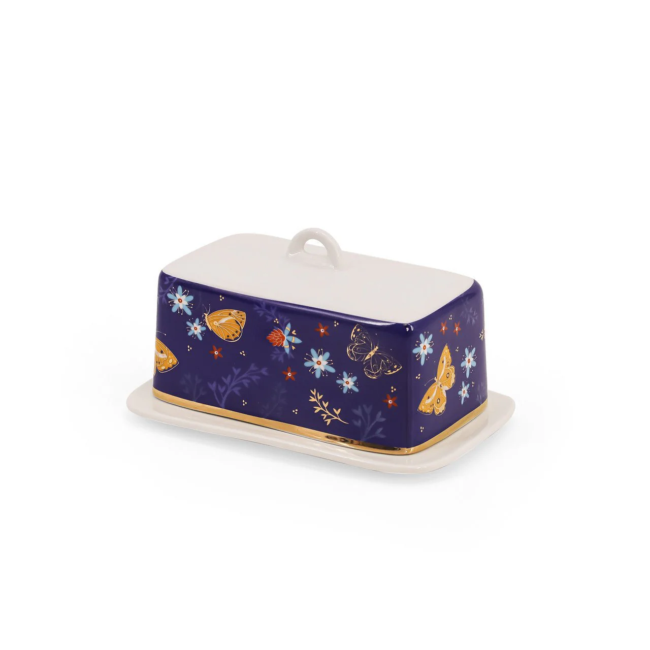 TIPPERARY CRYSTAL Butterfly Butter Dish