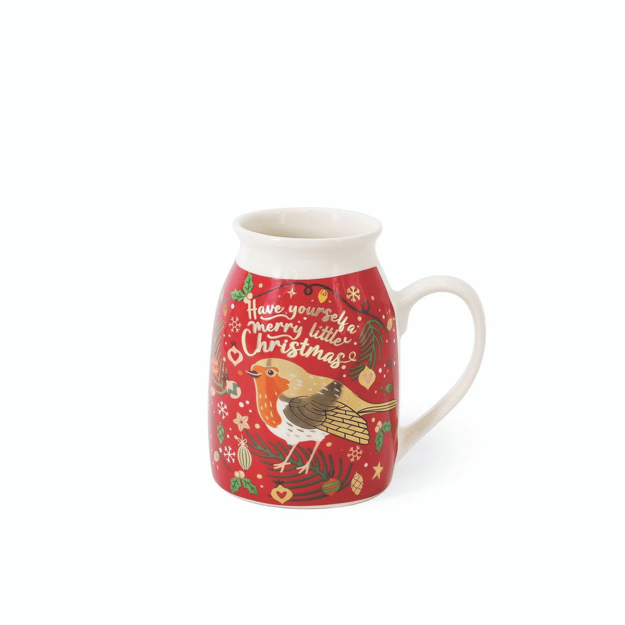 TIPPERARY CRYSTAL Christmas Robin Santa Cookie Plate and Milk Mug - Image 3
