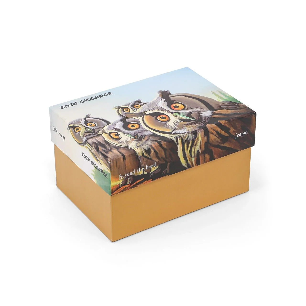 TIPPERARY CRYSTAL Eoin O'Connor Beyond The Herd - Owl Teapot - Image 2