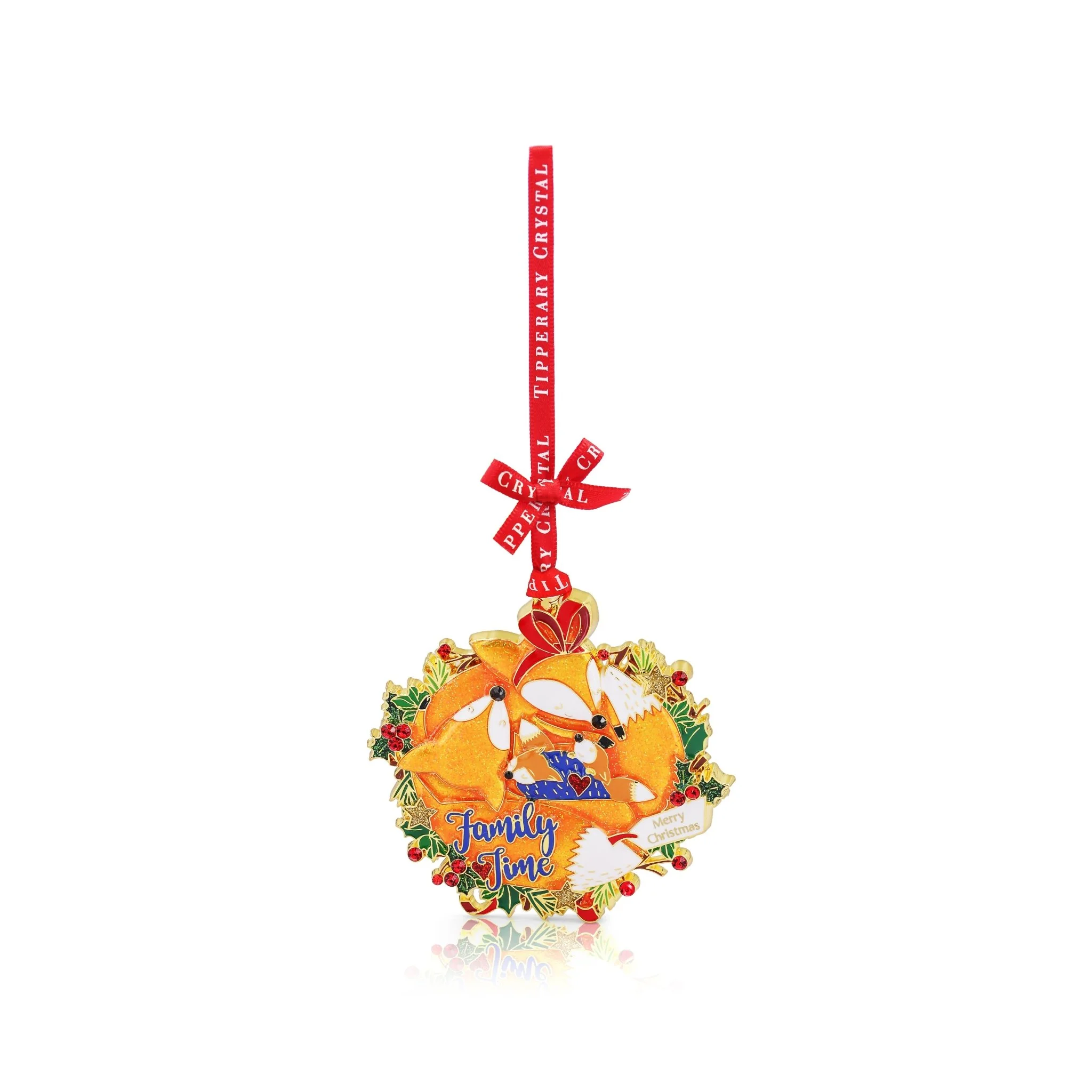 TIPPERARY CRYSTAL Family Time Hanging Christmas Decoration