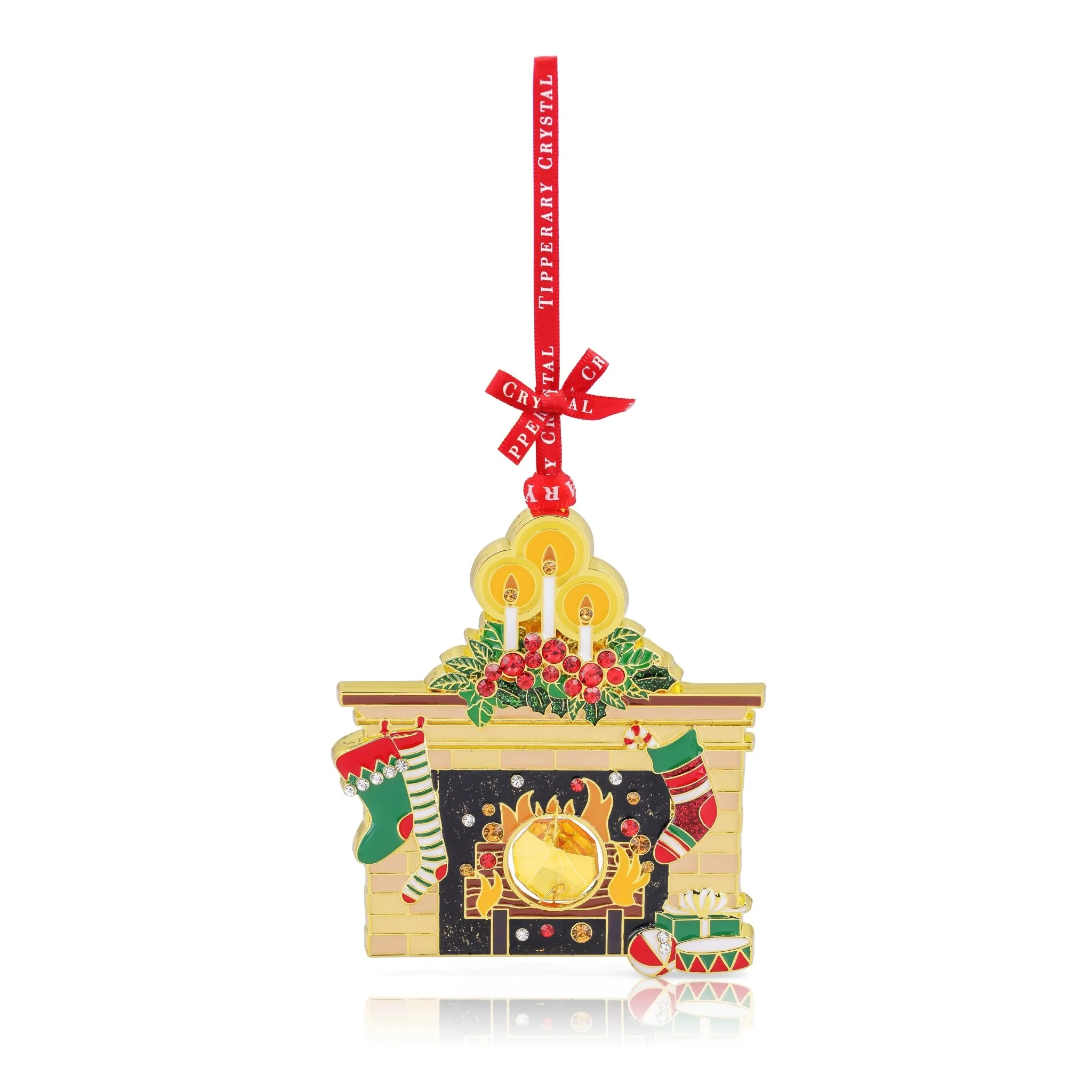 TIPPERARY CRYSTAL Fireplace Gem Hanging Christmas Decoration