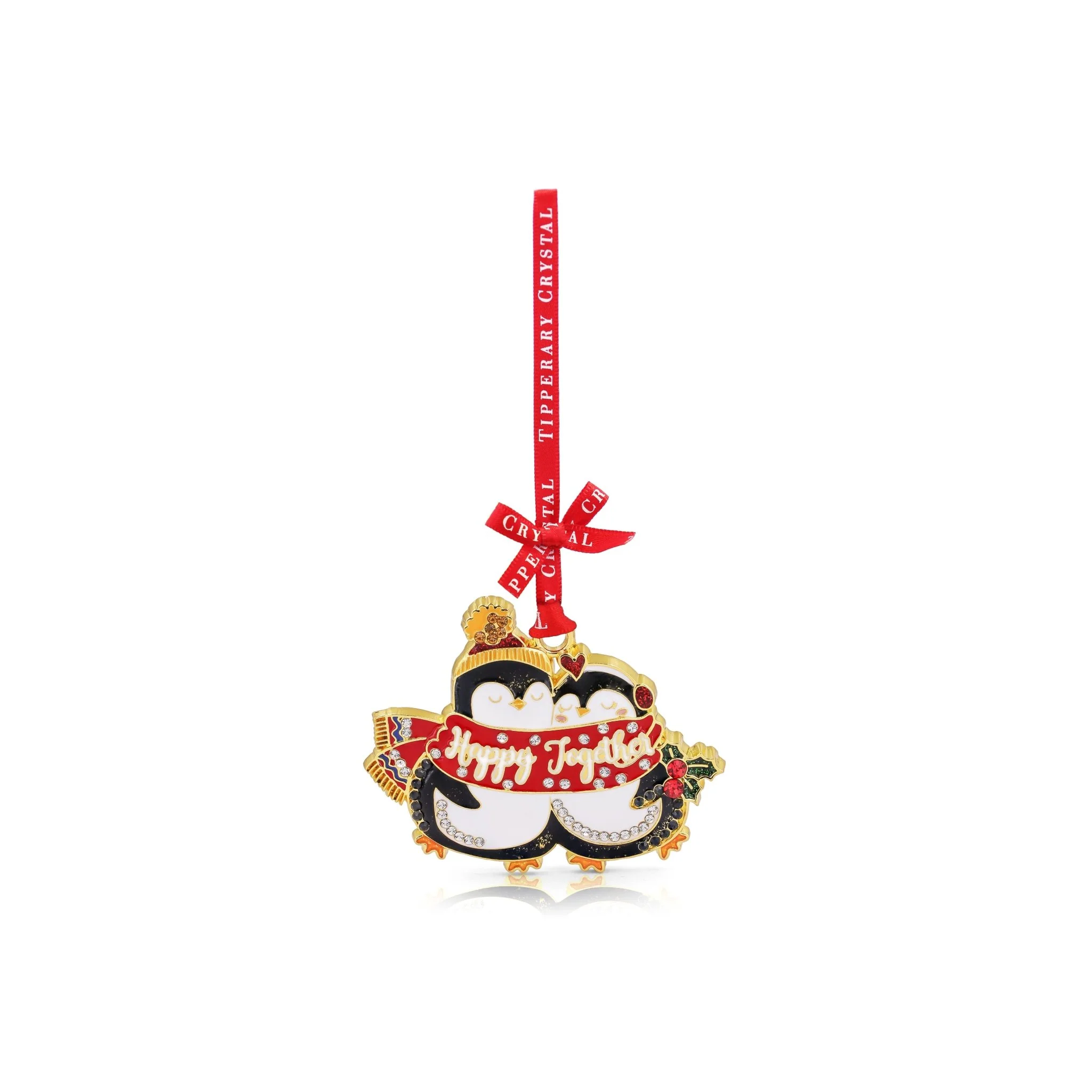 TIPPERARY CRYSTAL Happy Together Hanging Christmas Decoration