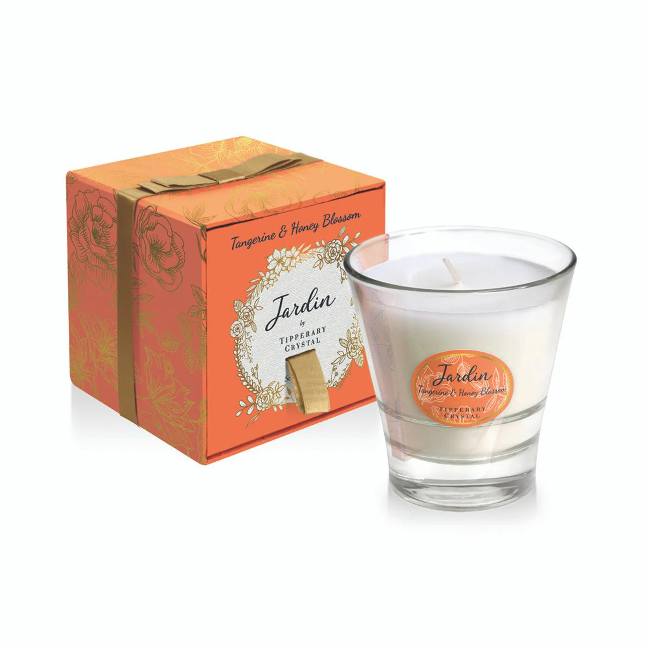 TIPPERARY CRYSTAL Jardin Collection Candle - Tangerine & Honey Blossom