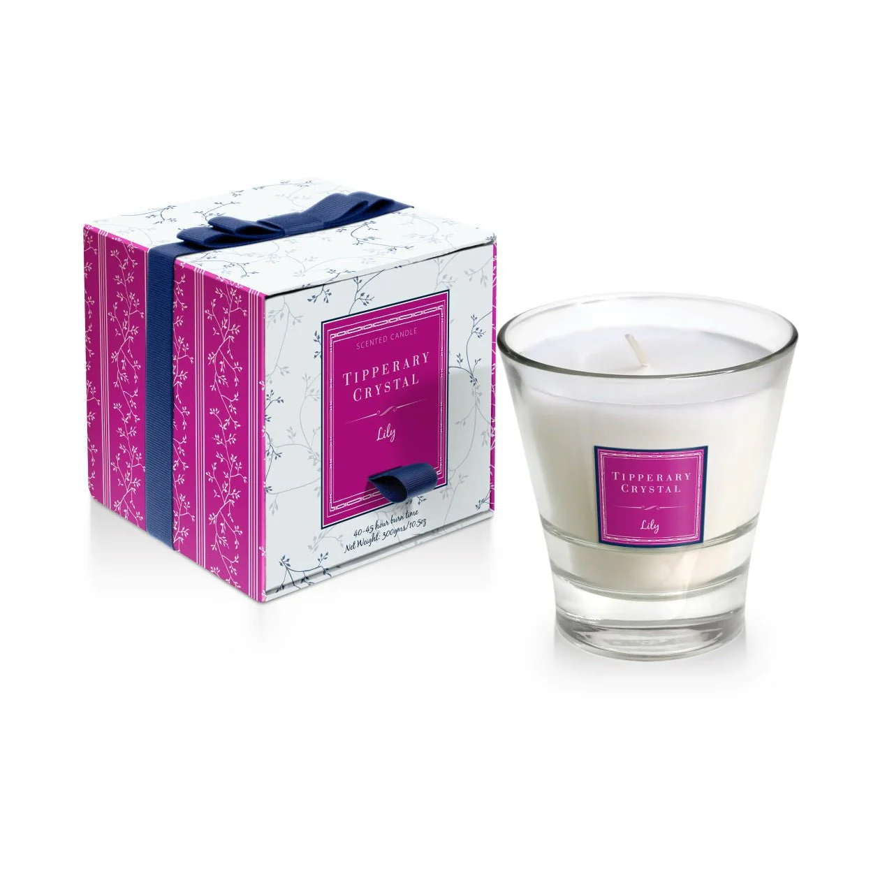TIPPERARY CRYSTAL Lily Filled Tumbler Glass
