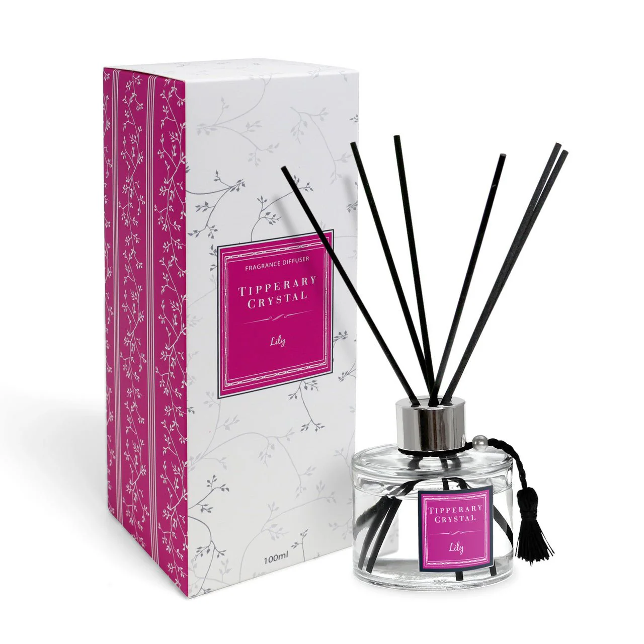 TIPPERARY CRYSTAL Lily Fragrance Diffuser Set