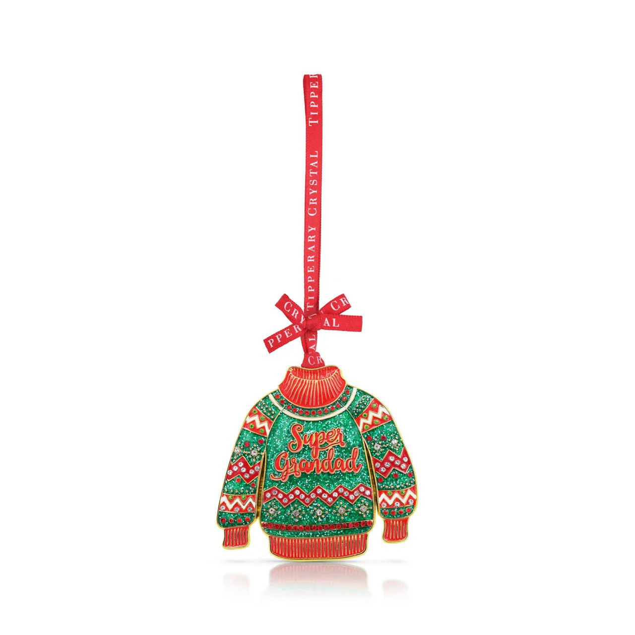 TIPPERARY CRYSTAL Loved One's Christmas Decoration Super Grandad