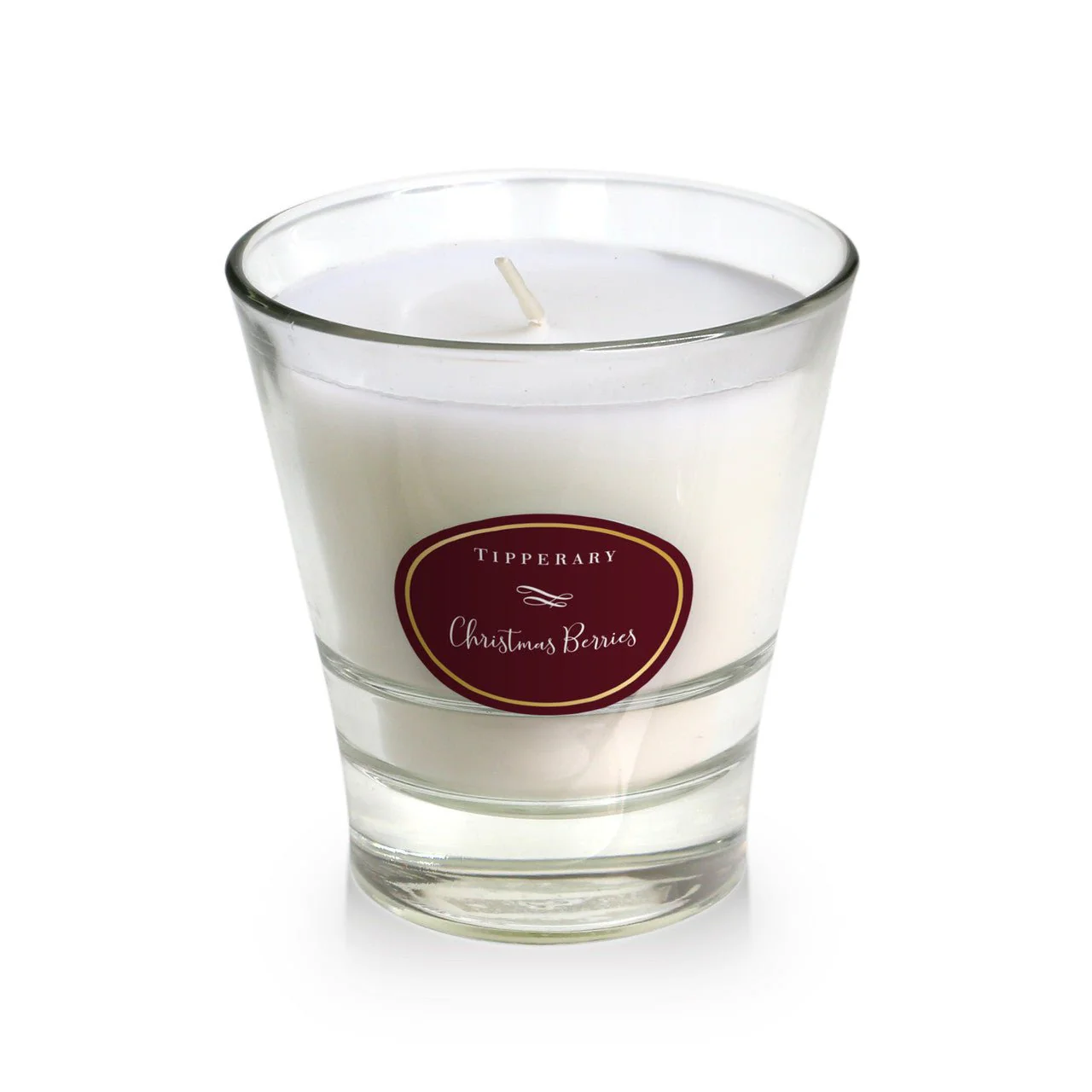 TIPPERARY CRYSTAL Poinsettia Tumbler Candle - Christmas Berries - Image 2