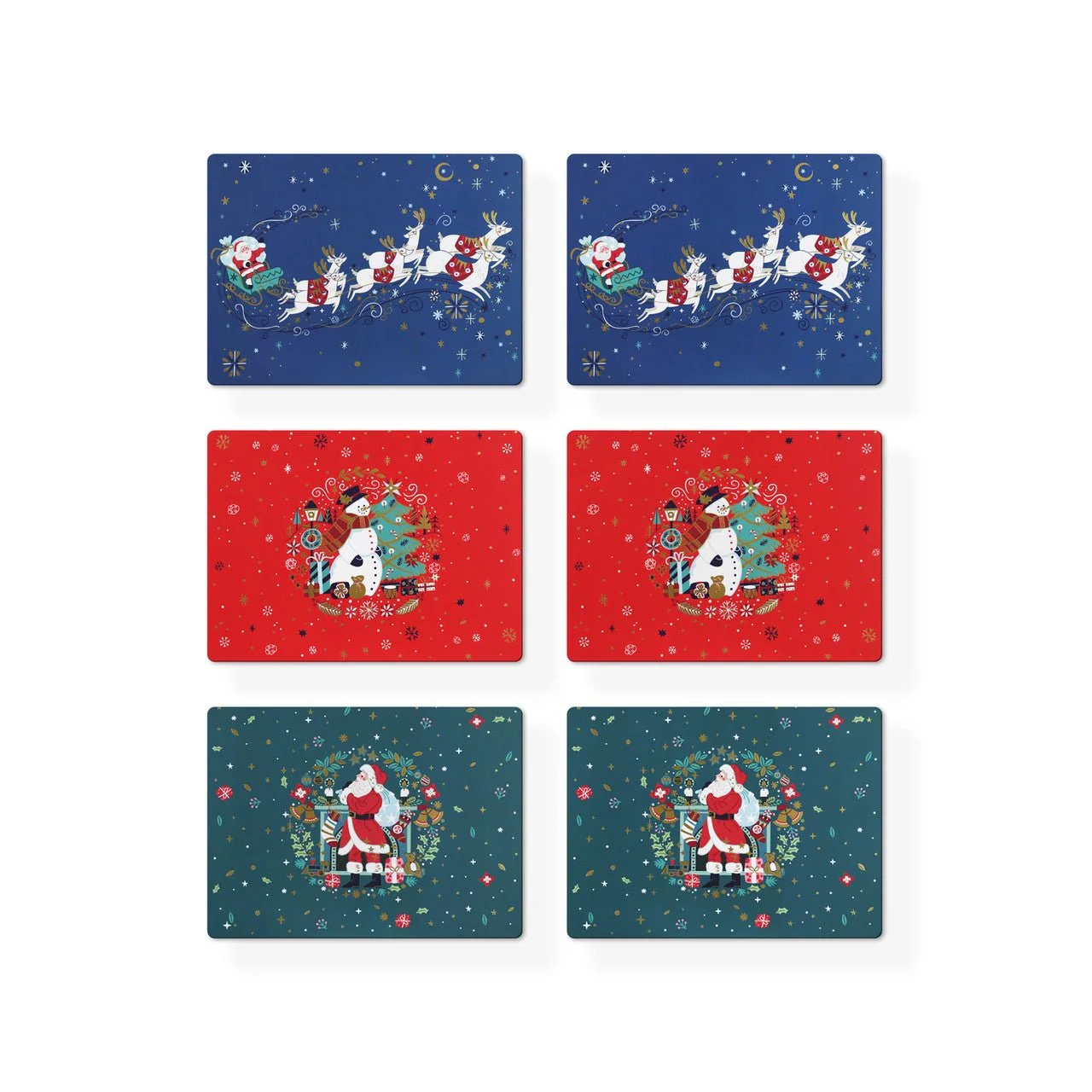 TIPPERARY CRYSTAL Set of 6 Christmas Placemats - Image 2