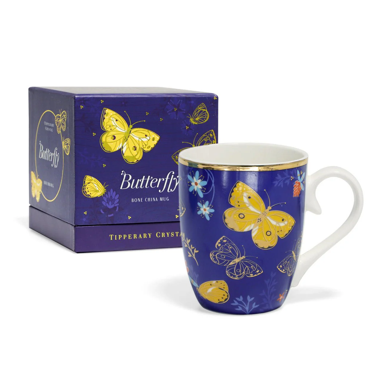 TIPPERARY CRYSTAL Single Butterfly Mug - The Clouded Yellow