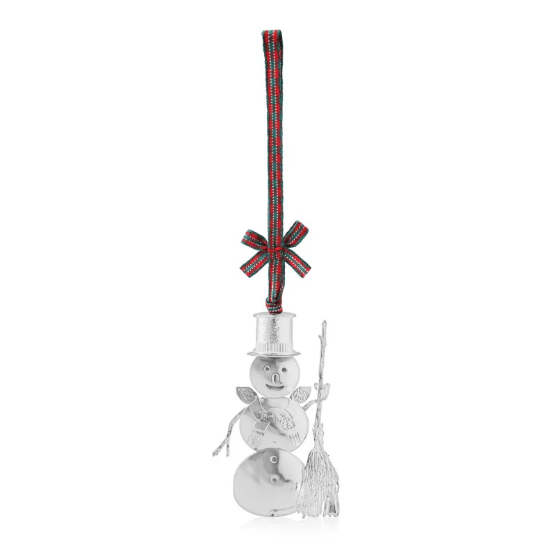 TIPPERARY CRYSTAL Snowman Heirloom Christmas Decoration