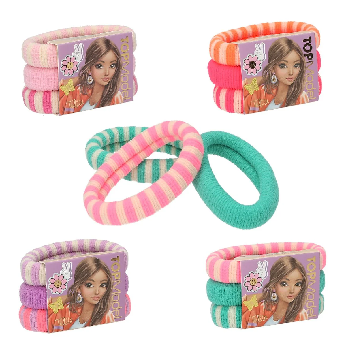 TOPModel Elastic Hairbands Set Assorted Styles