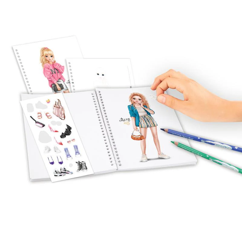 TopModel Pocket Colouring & Sticker Book - Image 2