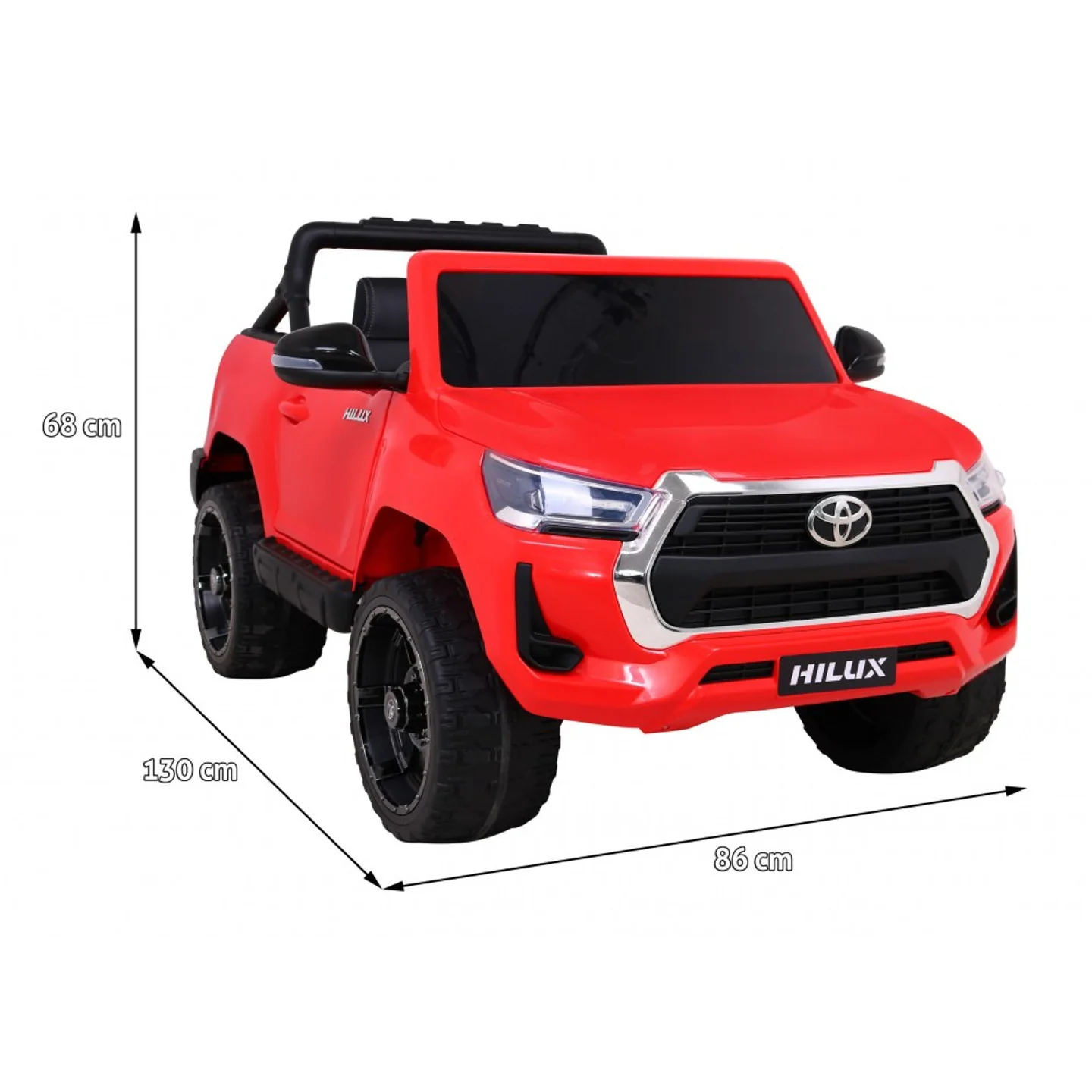 Toyota Hilux 12V Electric Ride On Jeep - Red - Image 3
