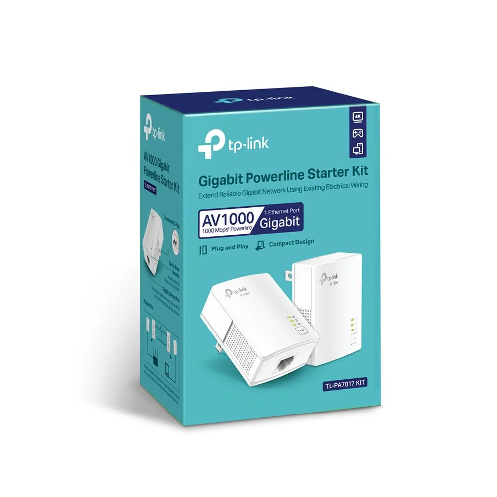 TP-Link AV1000 Gigabit Powerline Starter Kit PA7017KIT - Image 2