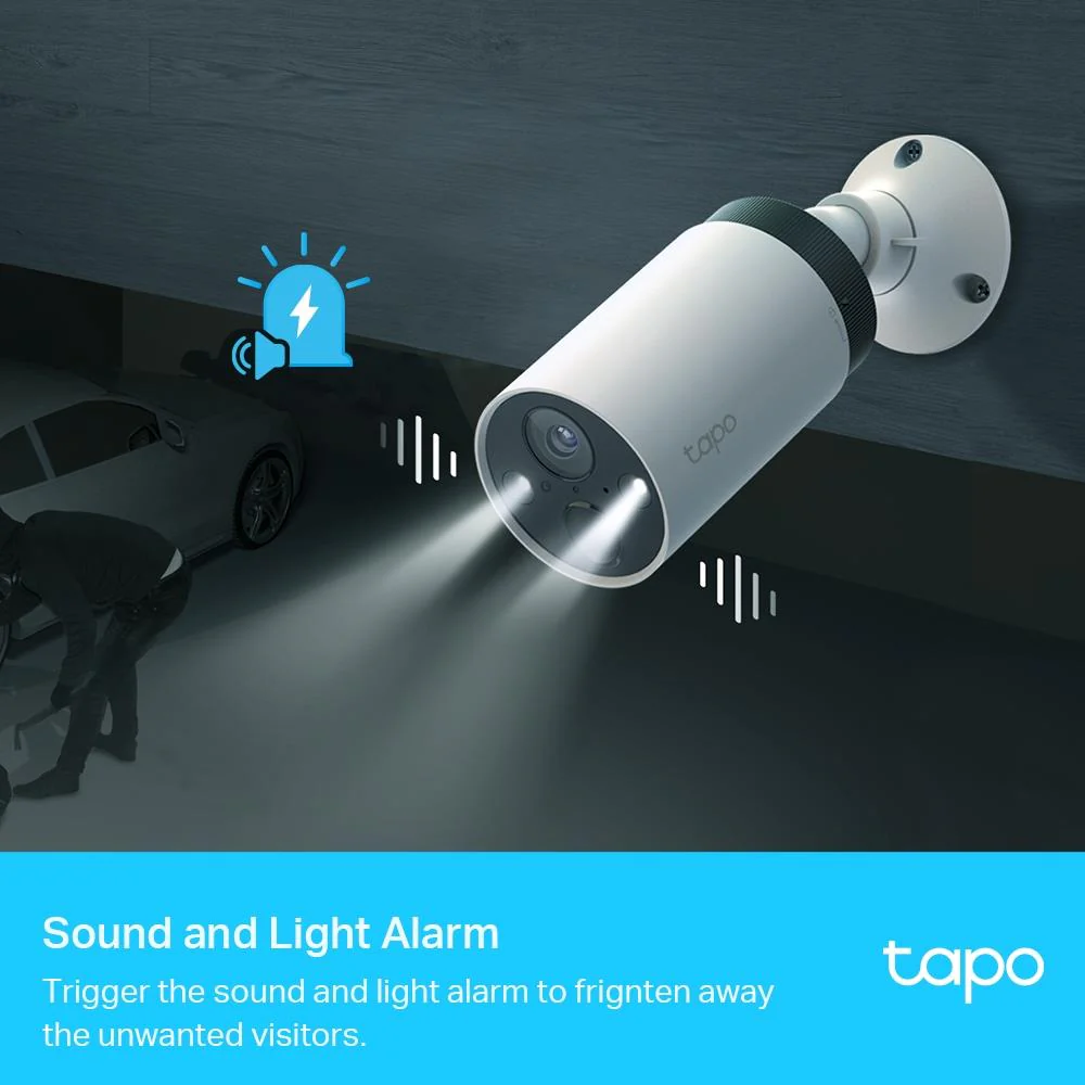 TP-Link Tapo Smart Wire-Free Indoor & Outdoor Security Camera System - White - Image 2