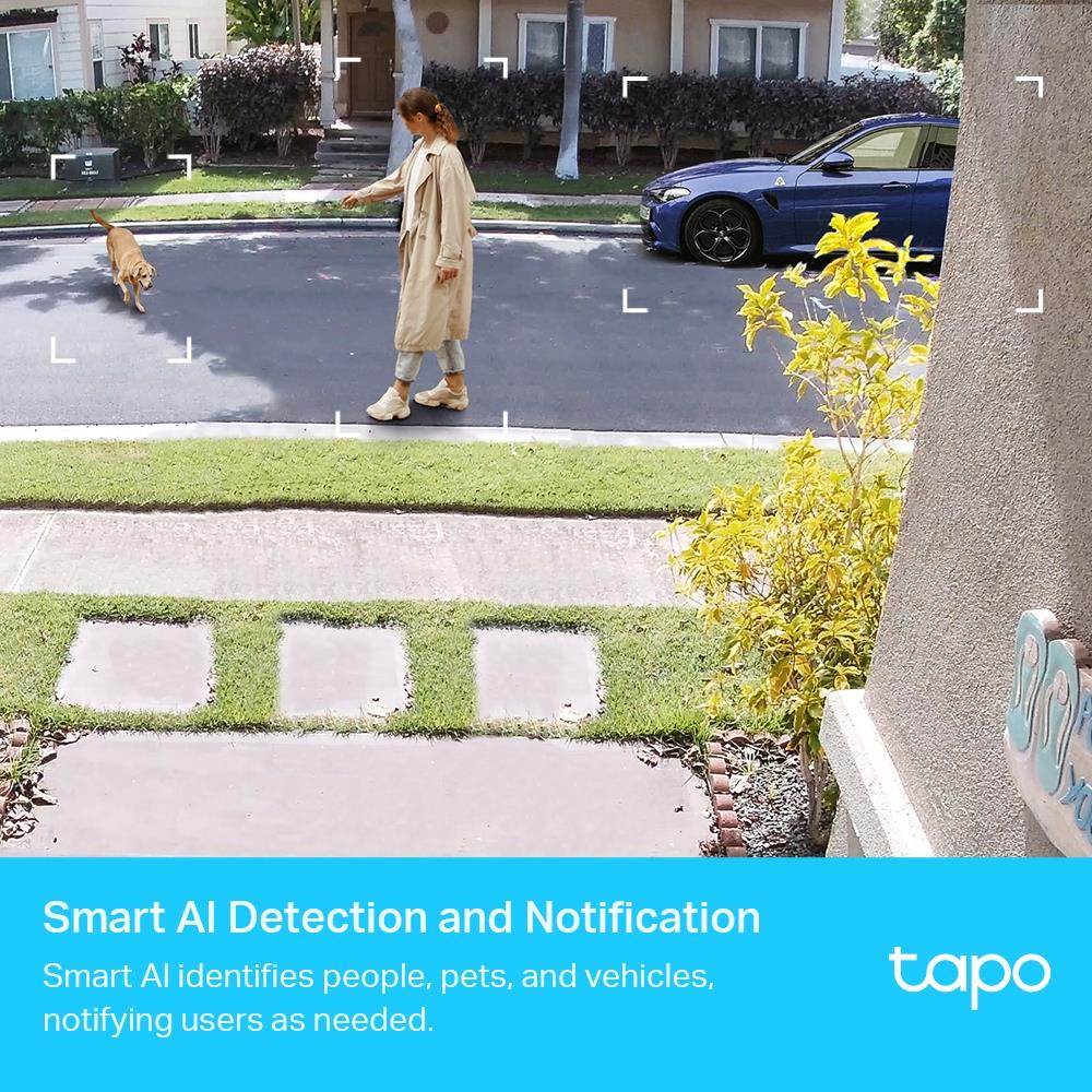 TP-Link Tapo Smart Wire-Free Indoor & Outdoor Security Camera System - White - Image 4