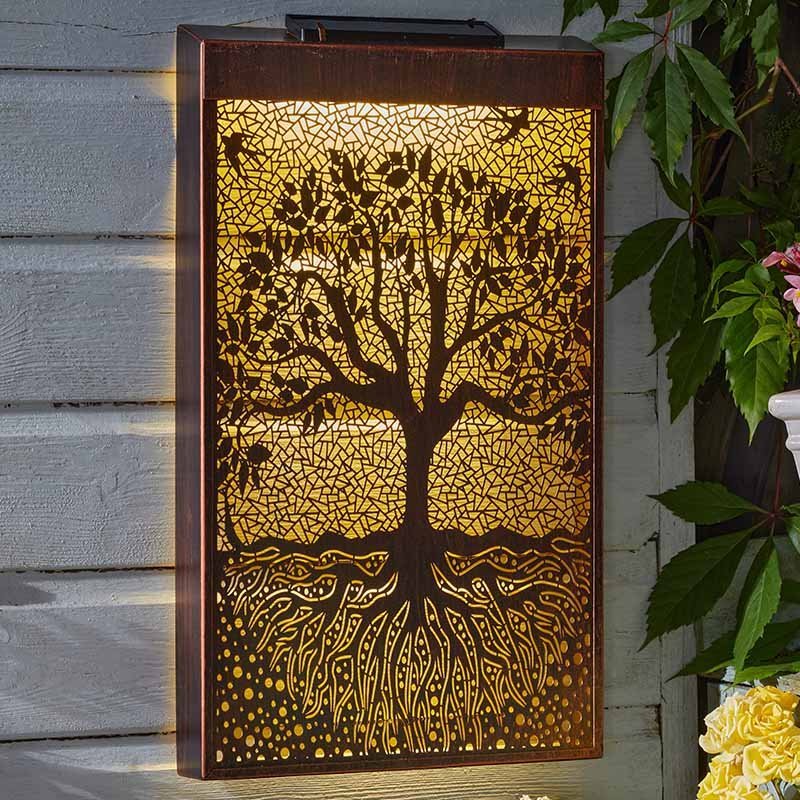 Tree of Life Solar Decor Panel