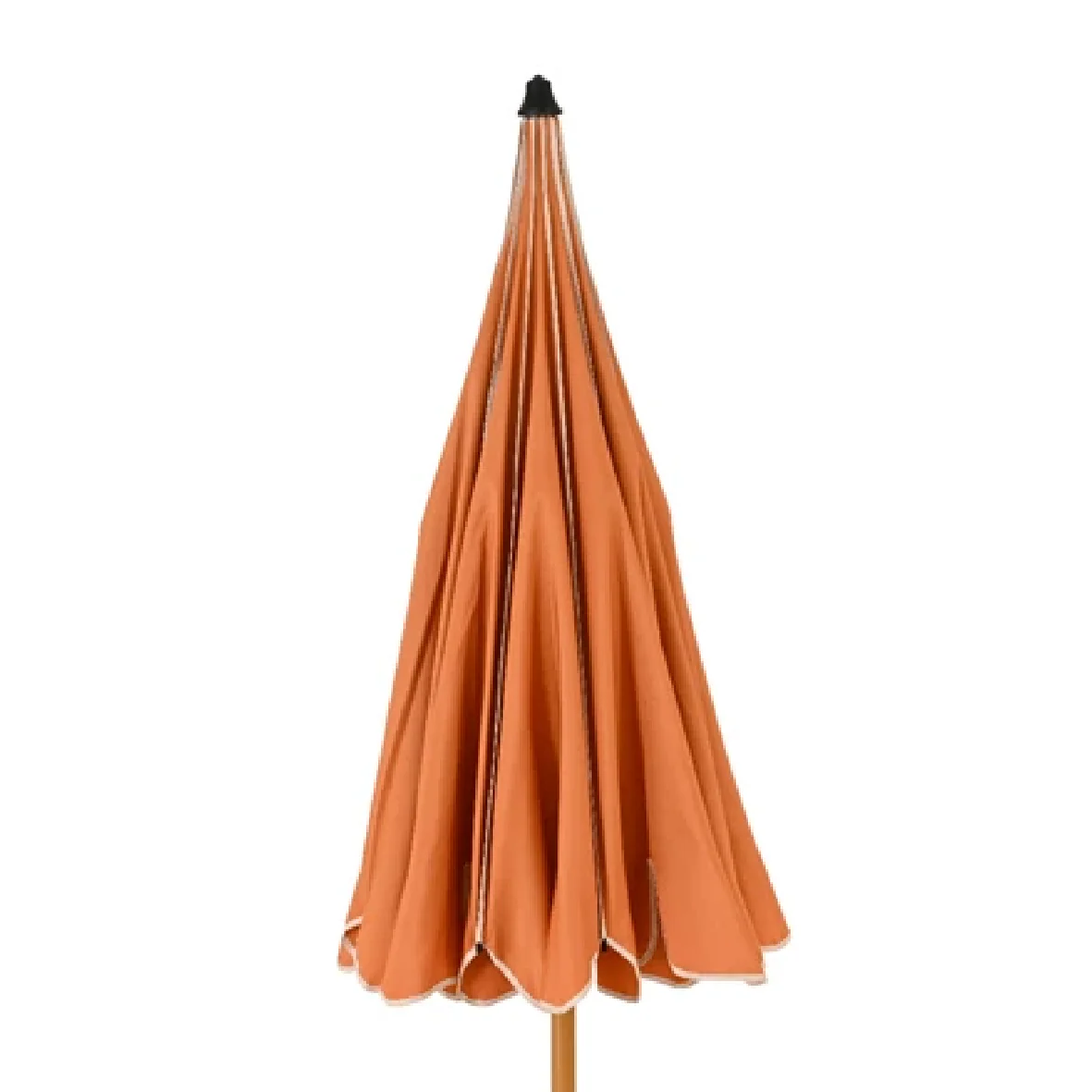 Two Tone Luxury Scalloped Parasol Coral 2m - Image 3