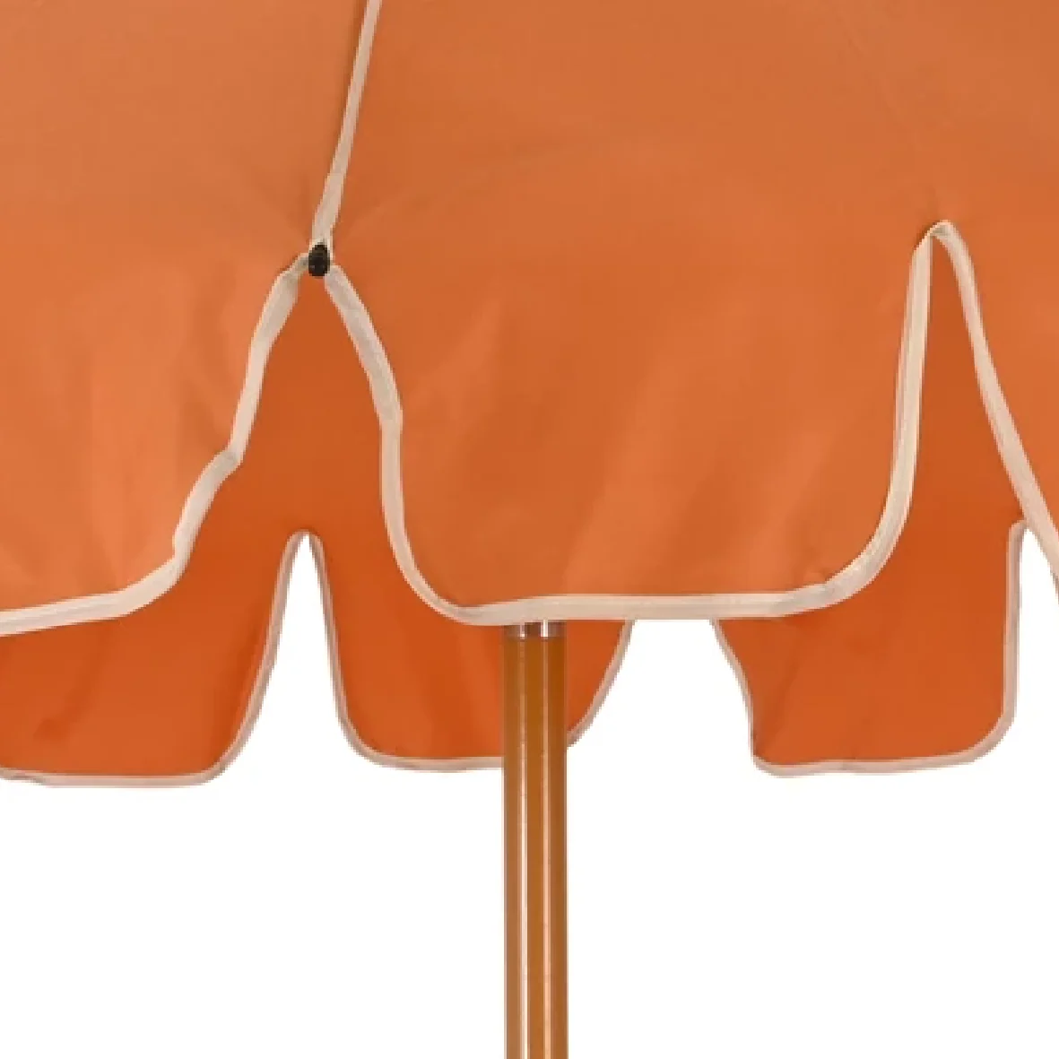 Two Tone Luxury Scalloped Parasol Coral 2m - Image 5