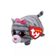 TY Cassie Grey Cat Teeny