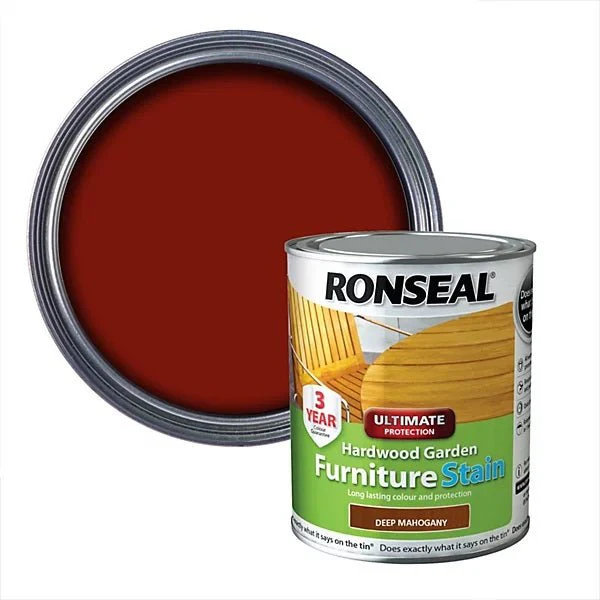 Ultimate Protection Hardwood Garden Furniture Stain 750ml - Deep Mahogany