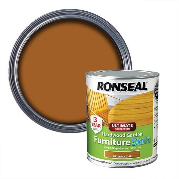 Ultimate Protection Hardwood Garden Furniture Stain 750ml Natural Cedar