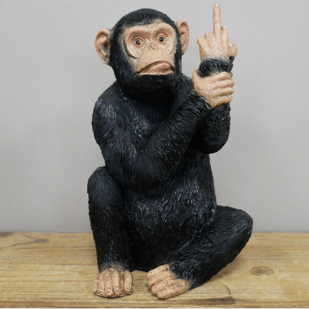 Up Yours Monkey Ornament Medium 19cm - Image 2