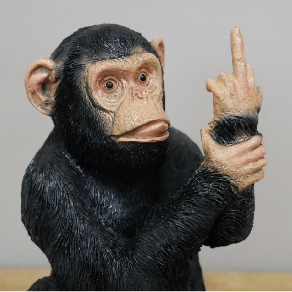 Up Yours Monkey Ornament Medium 19cm - Image 3
