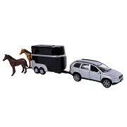 Volvo Xc90 Jeep With Horse Trailer & 2 Horses - Assorted Styles - Image 2