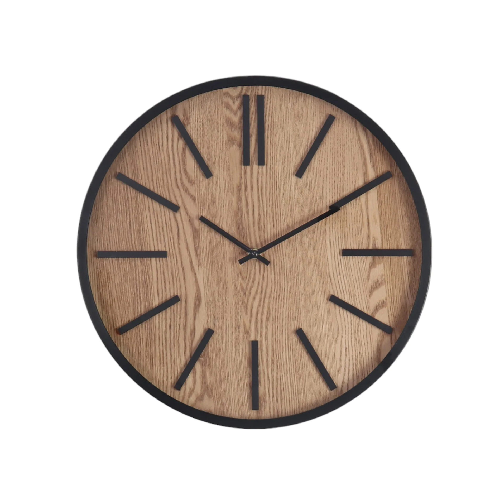 Wall Clock Black Face 40cm