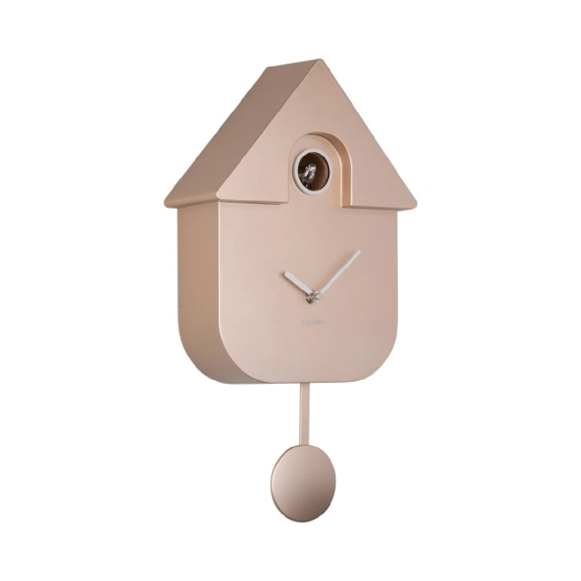 Wall Clock Modern Cuckoo Metallic Rose Gold
