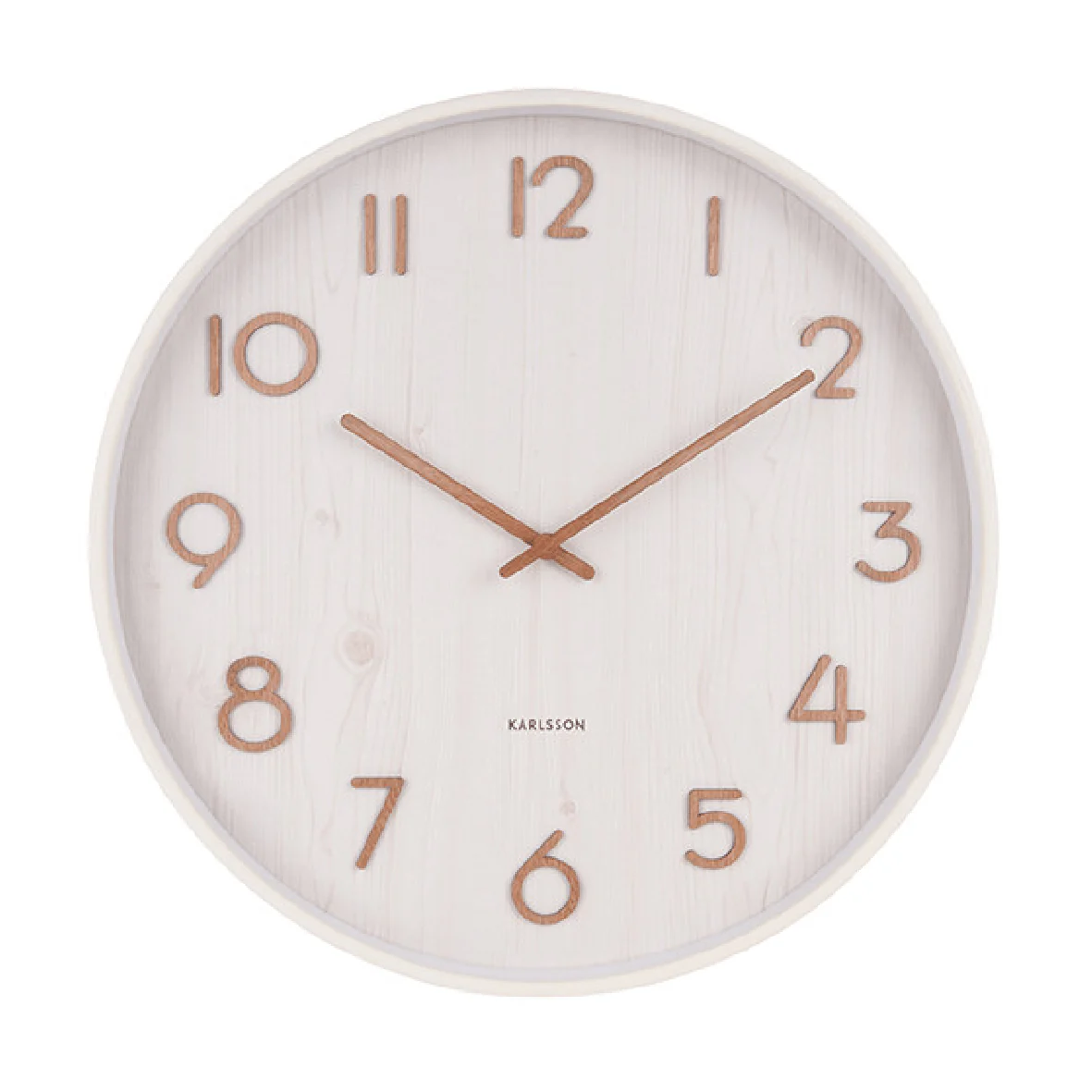 Wall Clock Pure Medium White Basswood