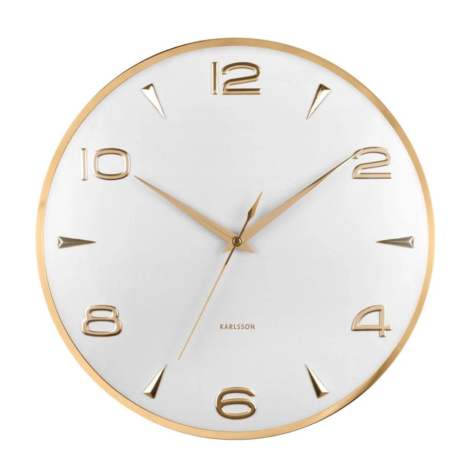 Wall Clock Sienna Glow White