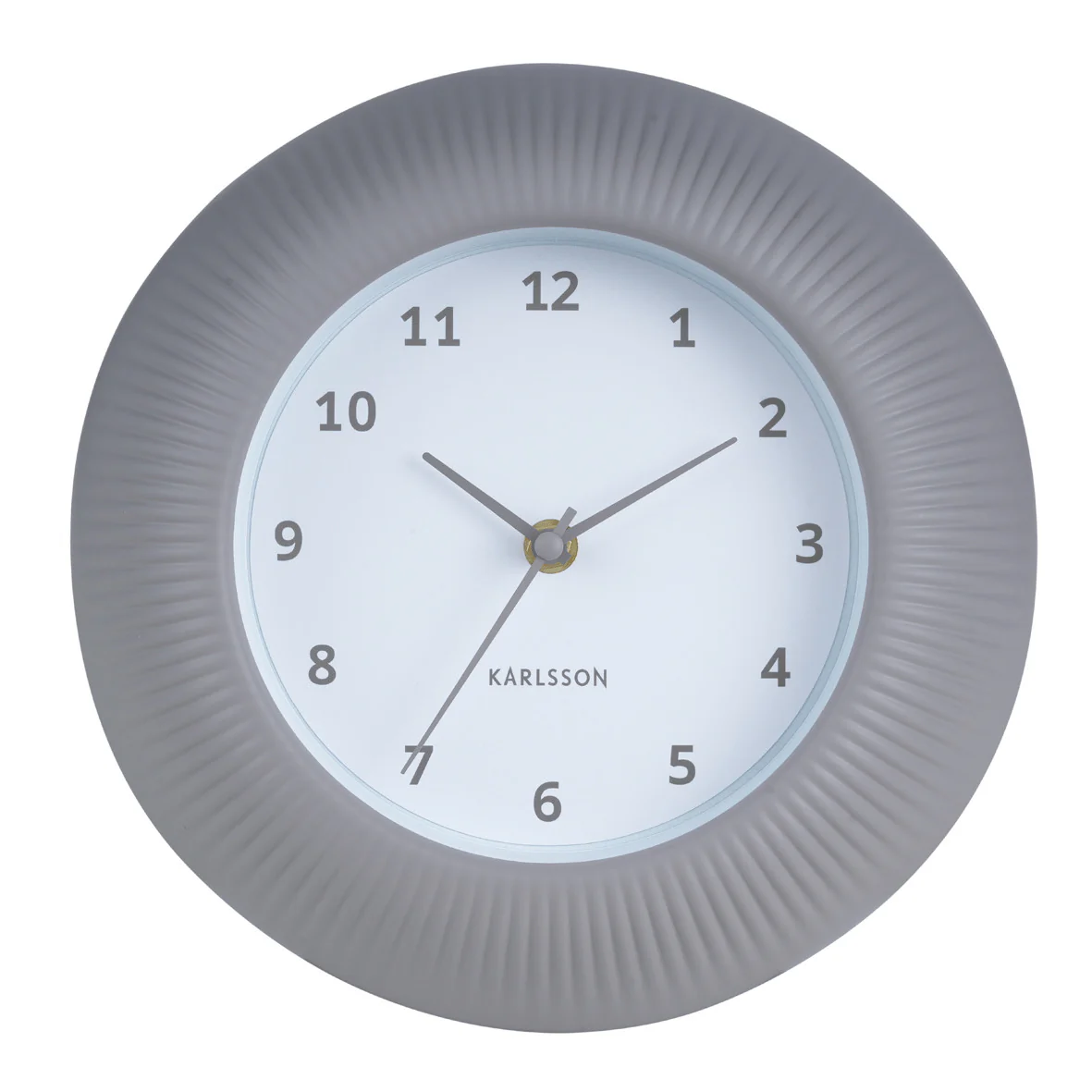 Wall Clock Tender Rib Warm Grey