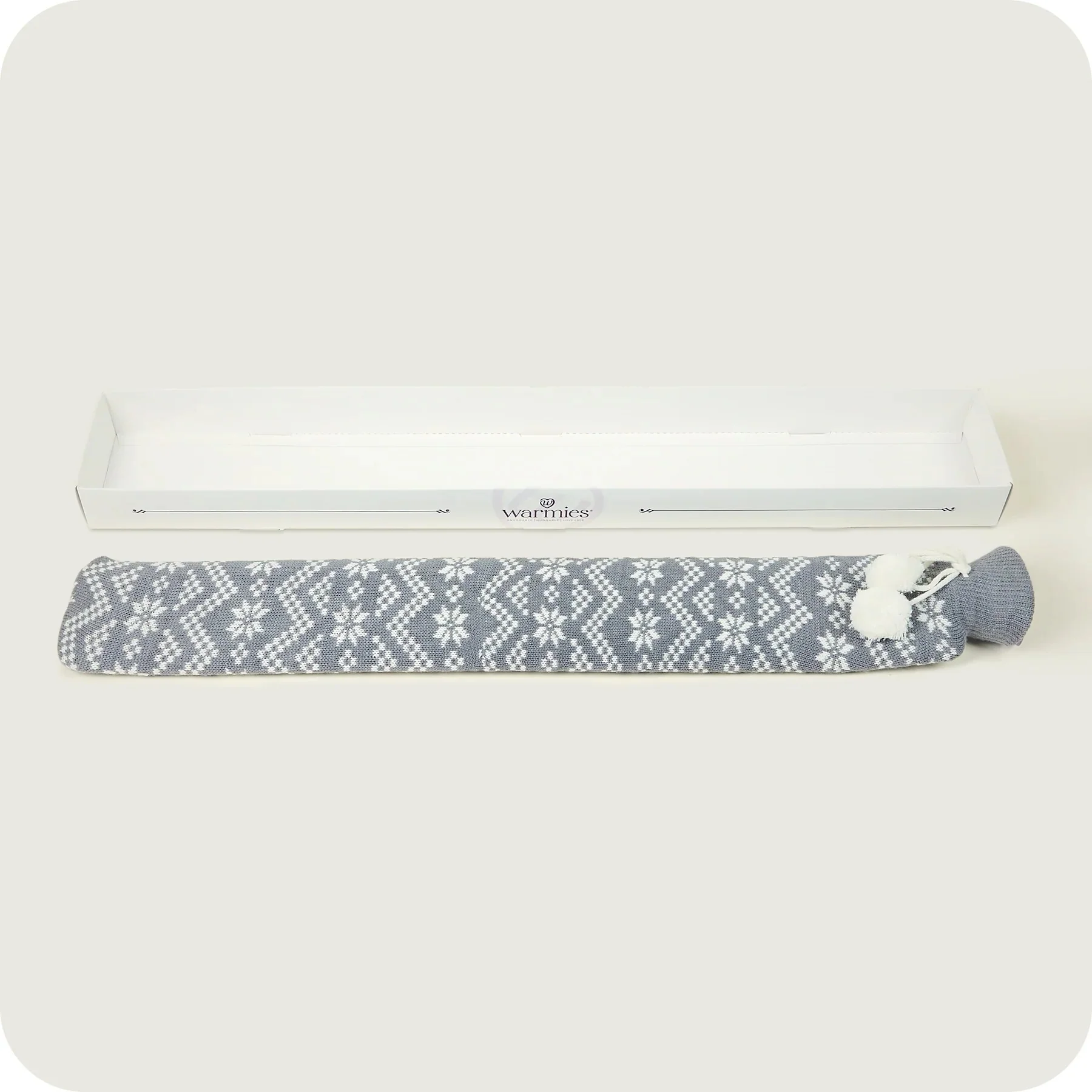 Warmies Long Hot Water Bottle Grey Nordic - Image 3