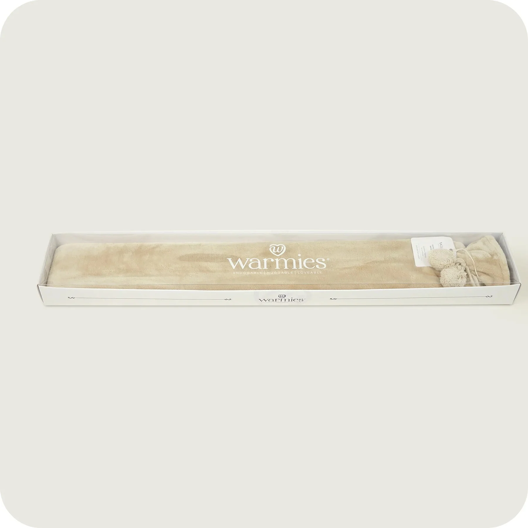 Warmies Long Hot Water Bottle Taupe Fleece - Image 2
