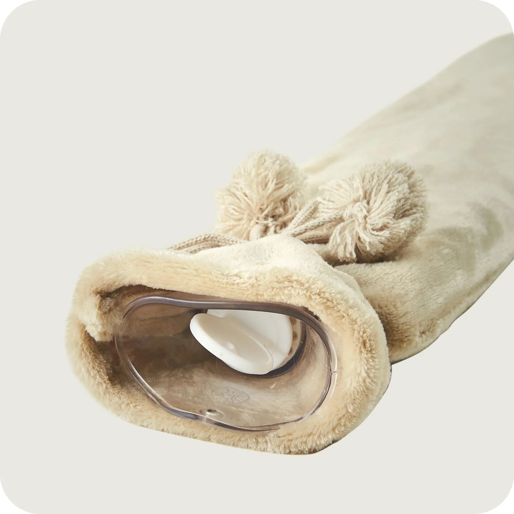 Warmies Long Hot Water Bottle Taupe Fleece - Image 4
