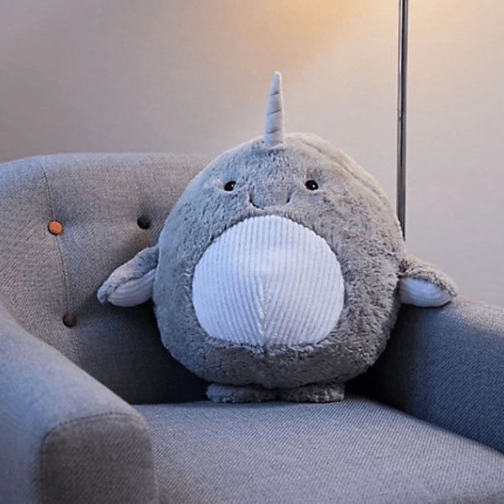 Warmies Supersized Cushies Narwhal Super Soft Toy (Non-Heatable) - Image 2