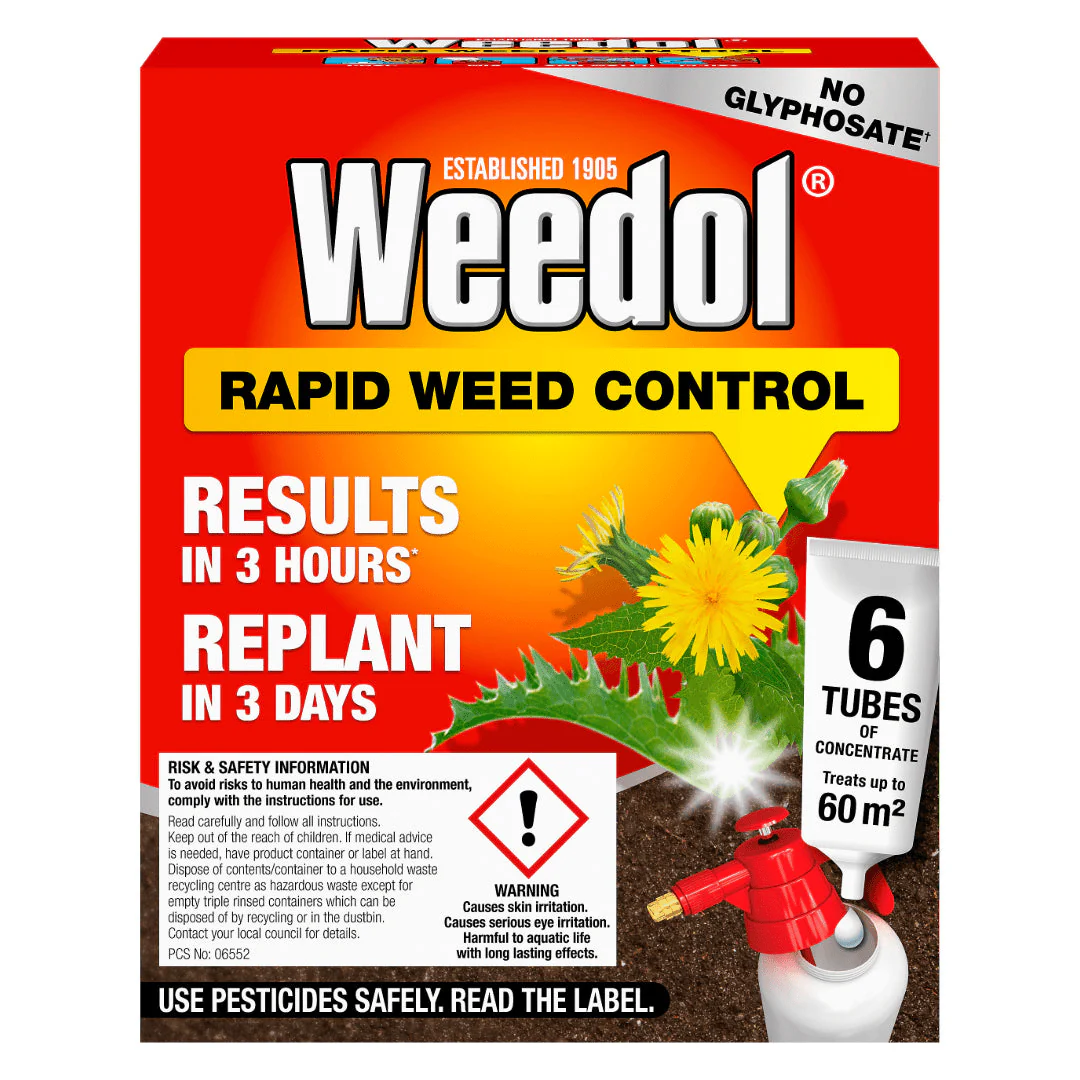 Weedol Rapid Control Concentrated Weed Killer 0.23L - Pack of 6 Tubes