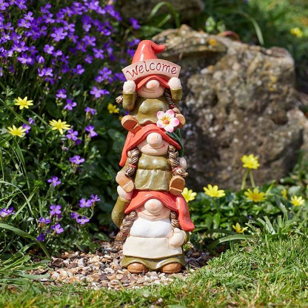 Welcome Gonkettes Garden Ornament