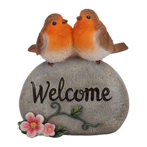 Welcome Robins Ornament 8 x 9.5cm