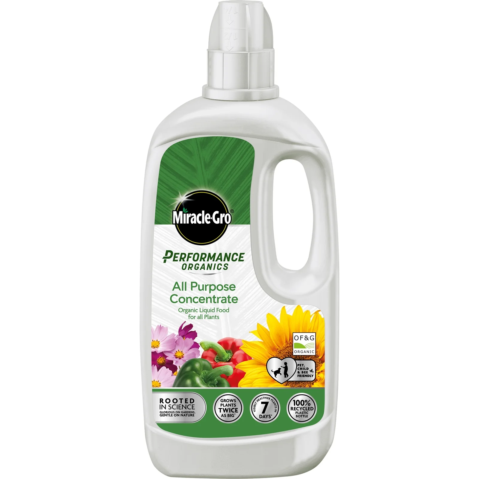 Miracle Gro 1L All Purpose Liquid Plant Food Conc Performance Organics - Image 2
