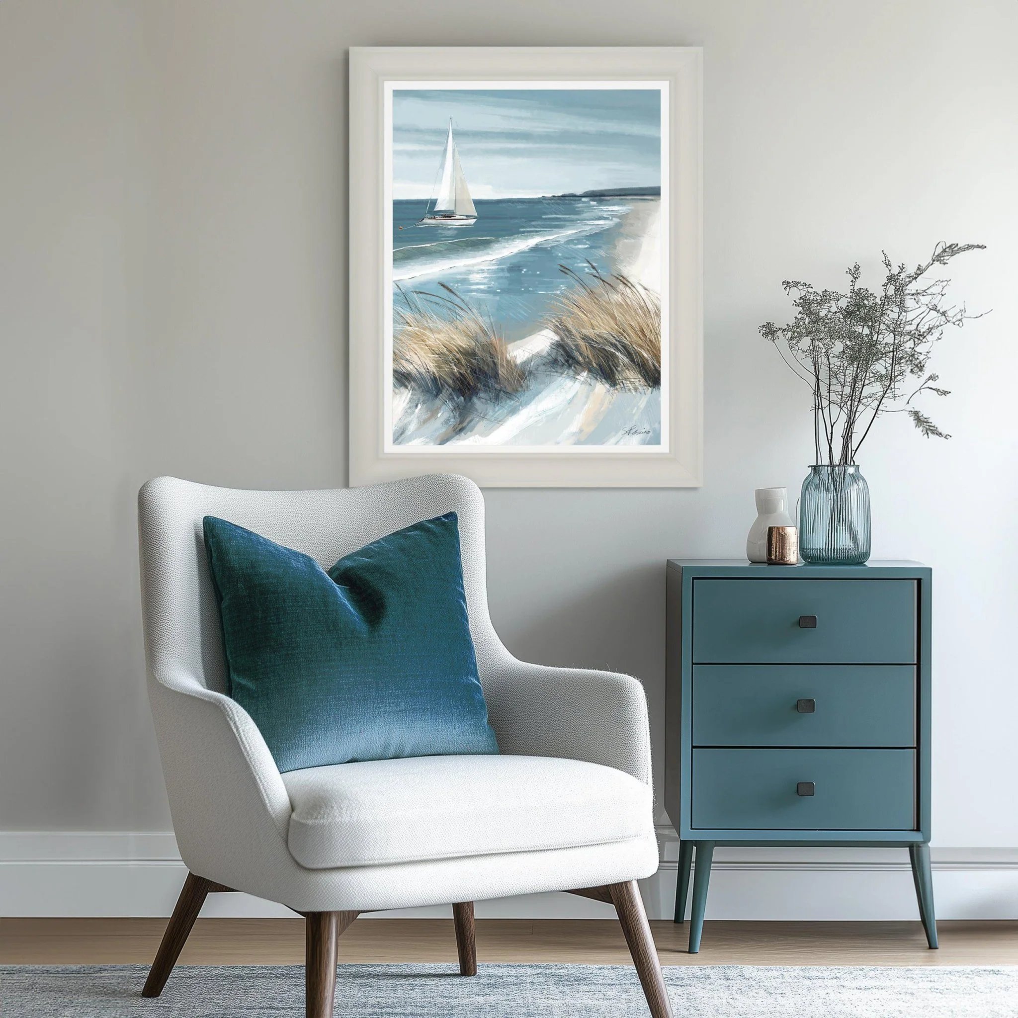 White Sails Framed Wall Art - Image 2