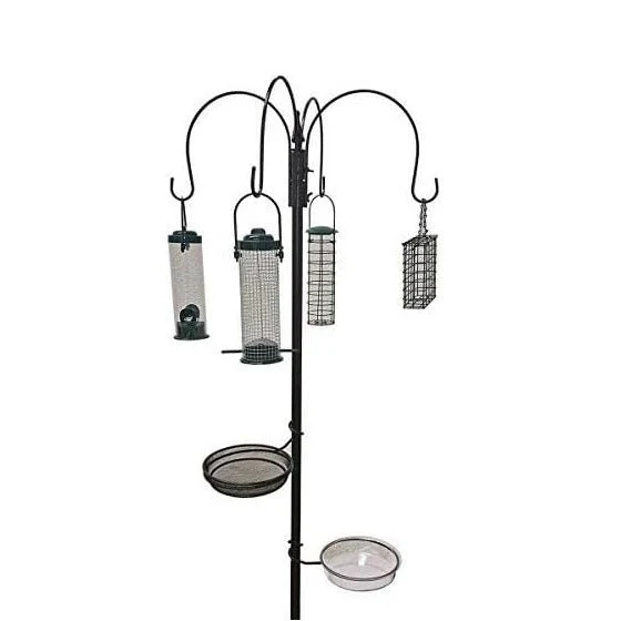 Wild Bird Feeding Station With Feeders